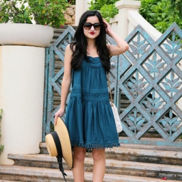 Anthropologie Floreat Senna Teal Dress - Picture 2 of 8